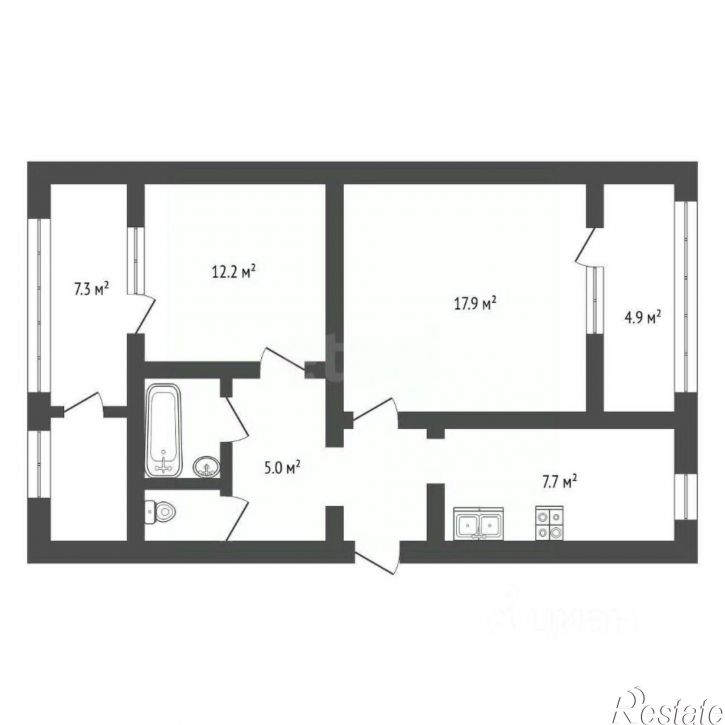 2-комн квартира ул Героев Бреста, 27,  д. 27