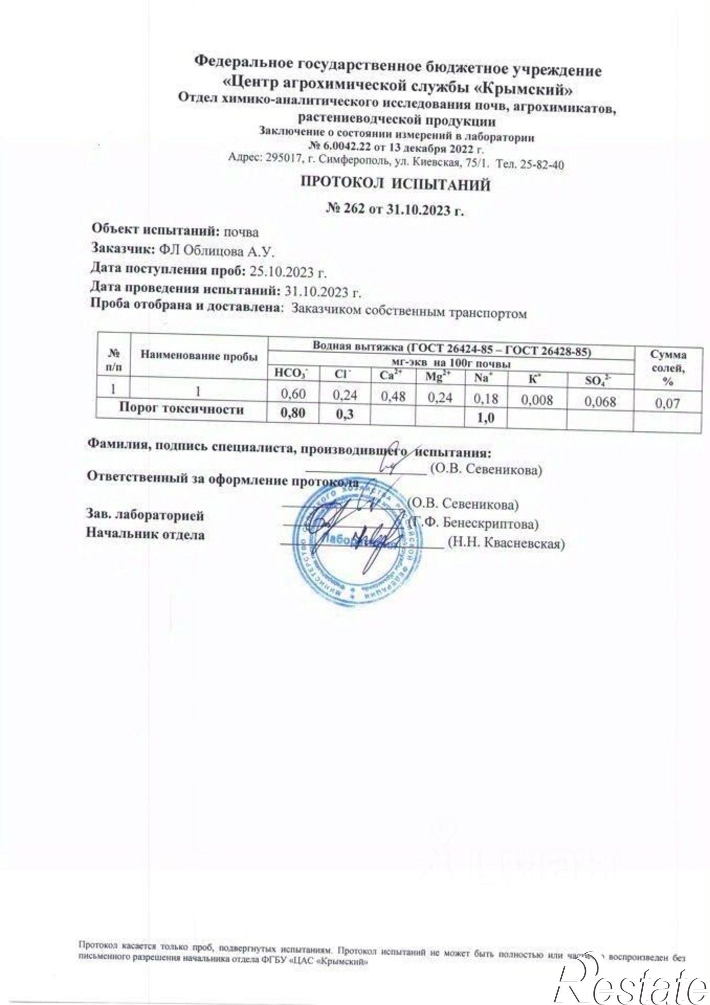 Купить землю, земельный участок за 1 700 000 рублей на Черноморский район