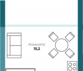 1-комн, 29 кв м, этаж 1/13 ул Набережная, 18