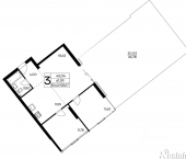 3-комн, 128 кв м, этаж 17/17 Коллективный пер, 8