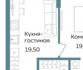 2-комн, 52 кв м, этаж 7/12 