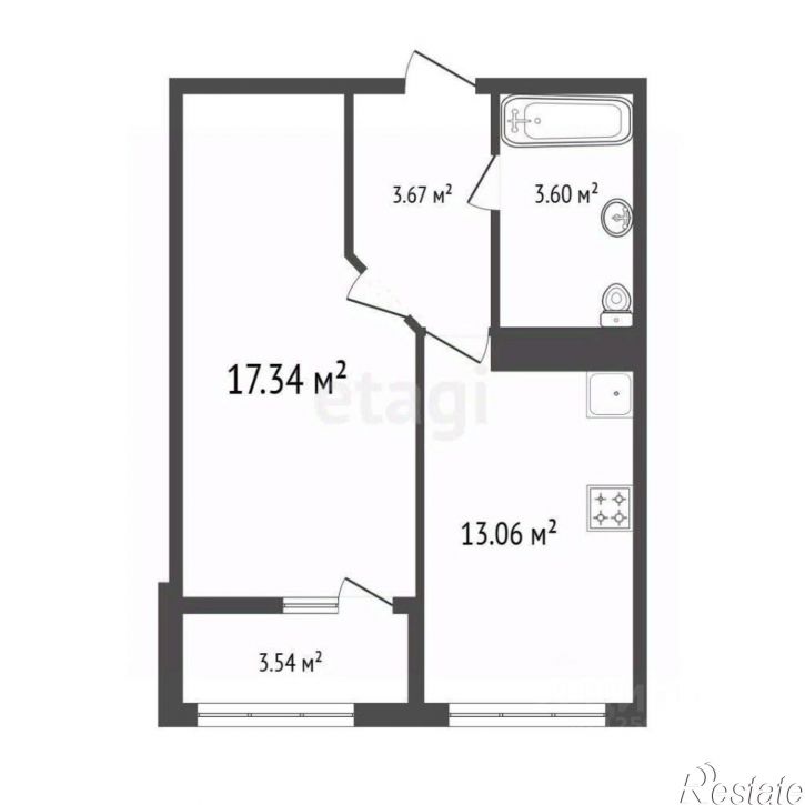1-комн квартира ул Крымской весны, 2,  д. 2