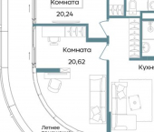3-комн, 105 кв м, этаж 3/8 