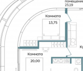 3-комн, 88 кв м, этаж 2/8 