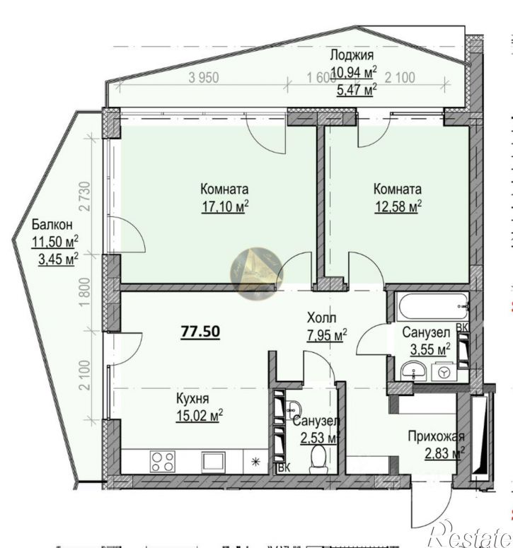 2-комн квартира Алупка, улица И. Левитана, 3Д