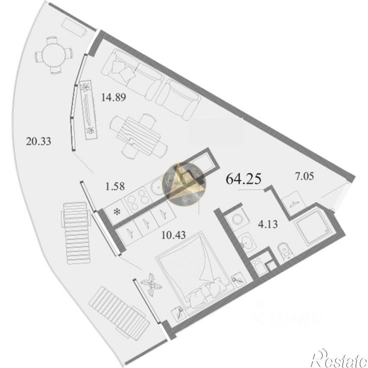1-комн квартира Алушта, Западная улица, 4