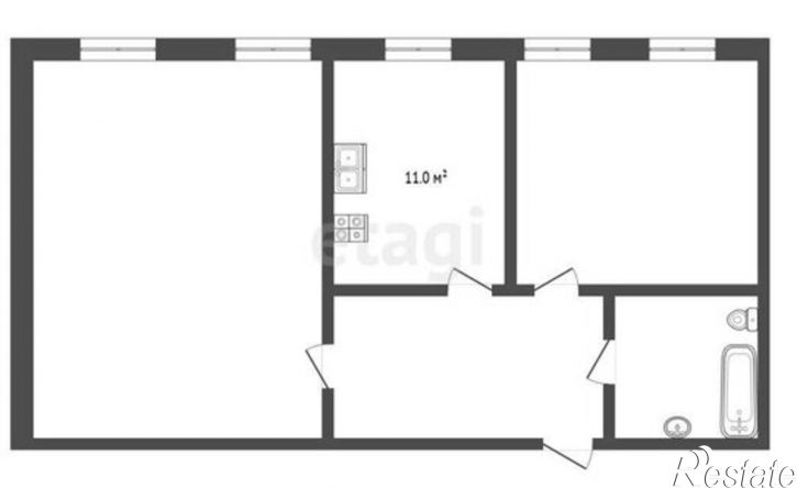 2-комн квартира Евпатория, улица Дёмышева, 10