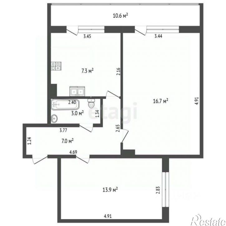 2-комн квартира Промышленный проезд, 10,  д. 10
