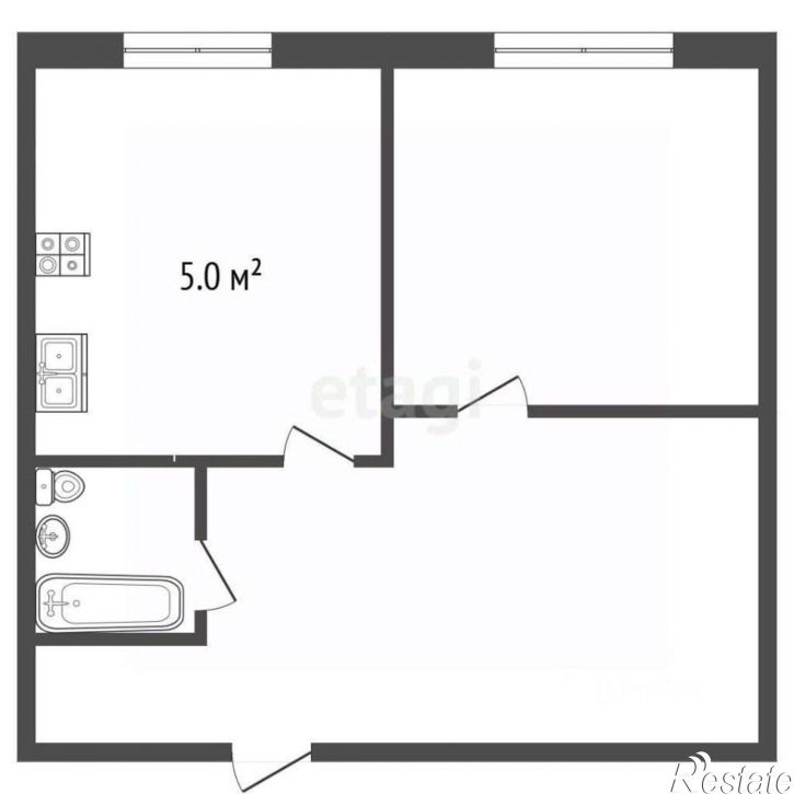 1-комн квартира Парковая улица, 12,  д. 12