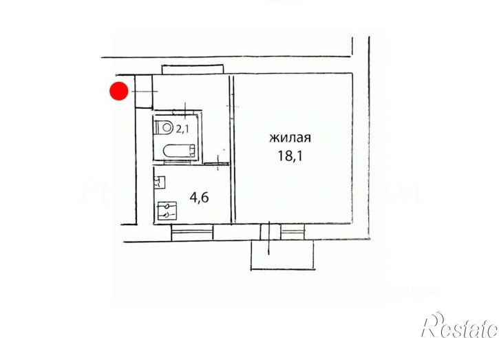 1-комн квартира ул Бирюлева, 49,  д. 49
