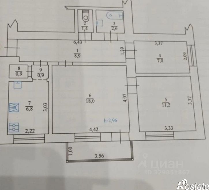3-комн квартира ул Адмирала Макарова, 19,  д. 19