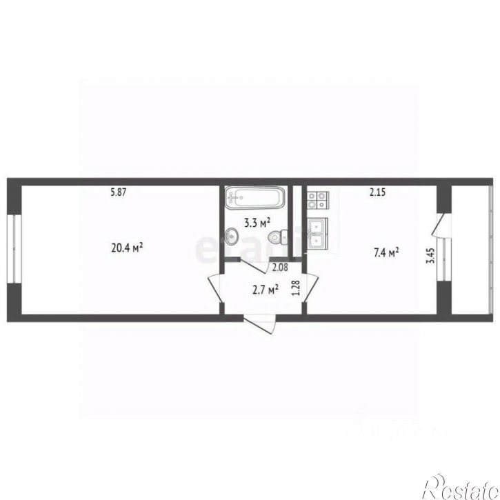 1-комн квартира Долинный переулок, 21,  д. 21