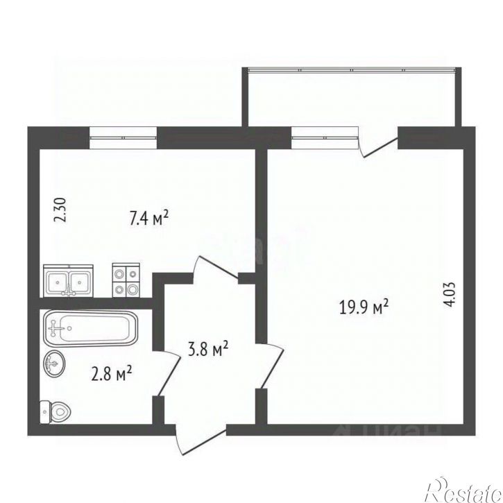 1-комн квартира 1-й микрорайон, 8,  д. 8
