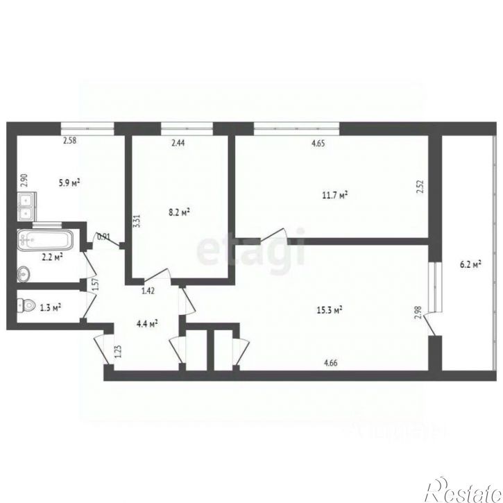 3-комн квартира улица Ленина, 36А,  д. 36А