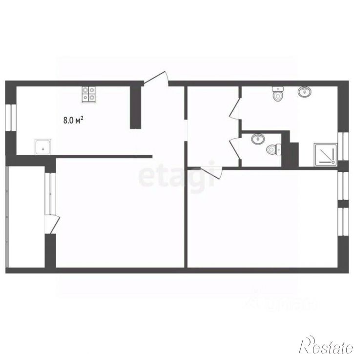 2-комн квартира улица Комбрига Потапова, 29Б,  д. 29Б