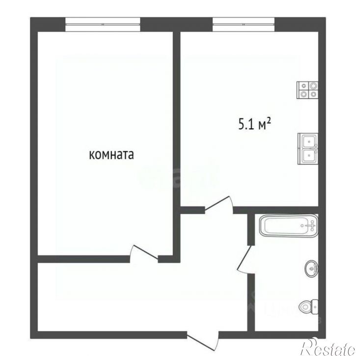 1-комн квартира ул Симферопольская, 11,  д. 11