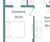 2-комн, 52 кв м, этаж 3/12 
