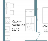 2-комн, 63 кв м, этаж 1/12 