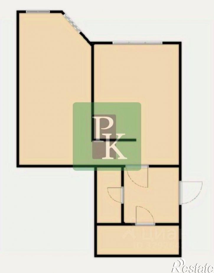 1-комн квартира улица Александра Маринеско, 1Бк2,  д. 1Бк2