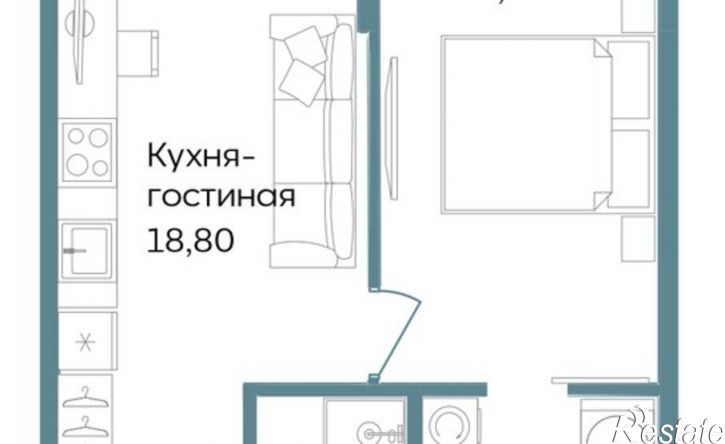 1-комн квартира в новом доме