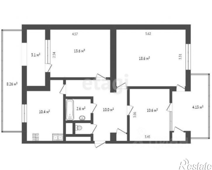 3-комн квартира улица Хрусталёва, 159 к1,  д. 159 к1