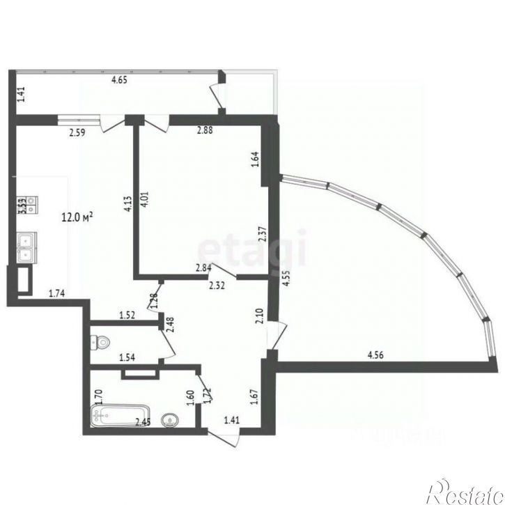 2-комн квартира проспект Генерала Острякова, 244 к6,  д. 244 к6