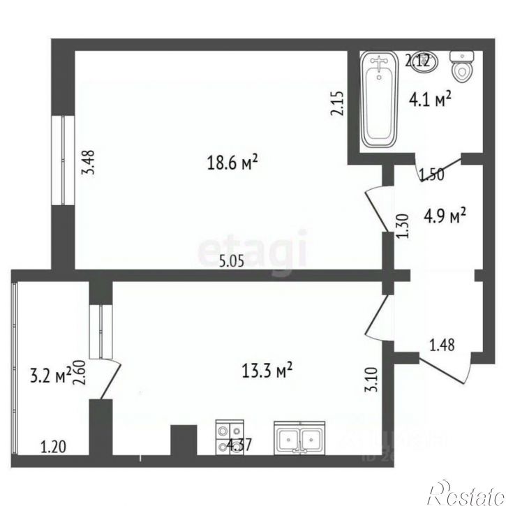 1-комн квартира Севастополь, Севастополь, Античный проспект
