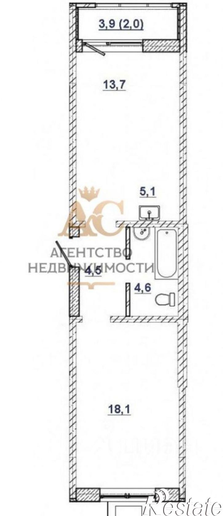 2-комн квартира улица Нахимова, 2Г,  д. 2Г