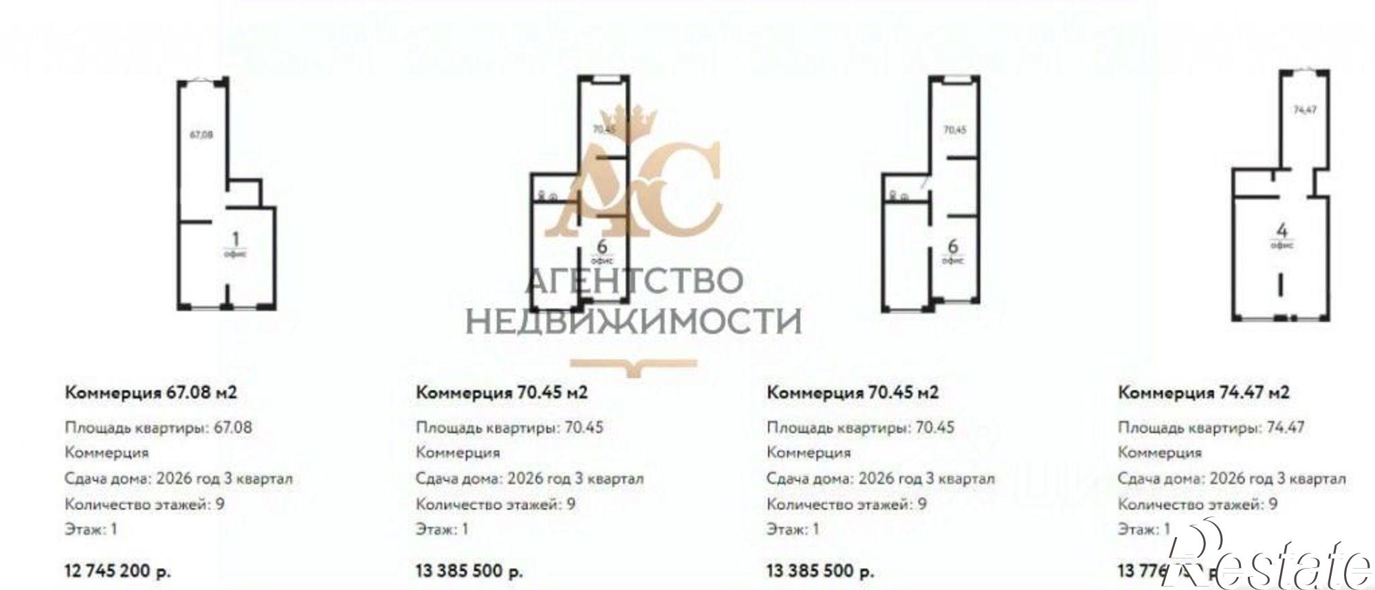 Купить офис, помещение под офис за 12 745 200 рублей на 35А-001;М-17