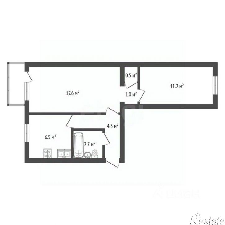2-комн квартира улица Хрусталёва, 29,  д. 29