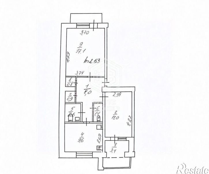 2-комн квартира ул Хрусталева, 173,  д. 173