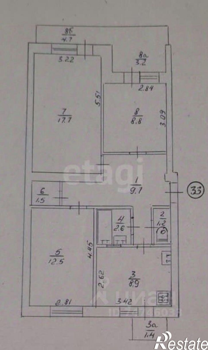 3-комн квартира Рыбацкая улица, 34,  д. 34