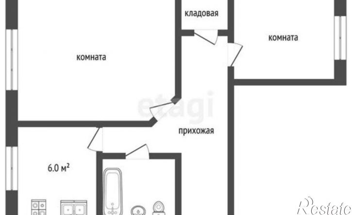 2-комн квартира ул Репина, 34,  д. 34