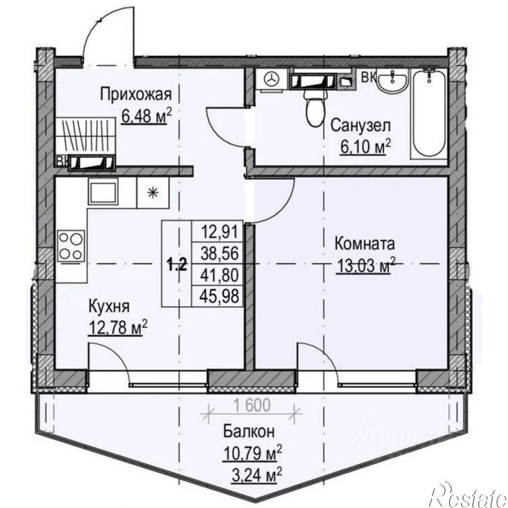 1-комн квартира Западная улица, 22,  д. 22