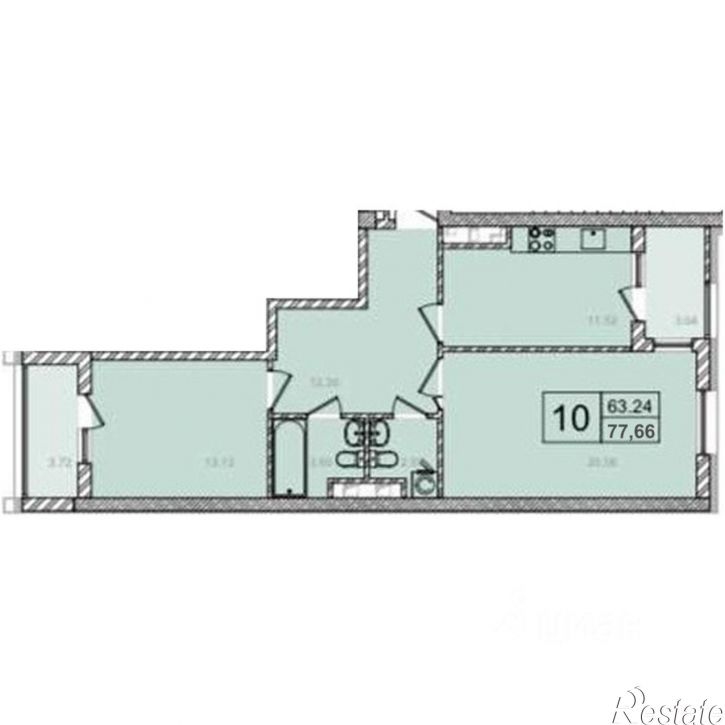 2-комн квартира Евпатория, проспект Победы, 4