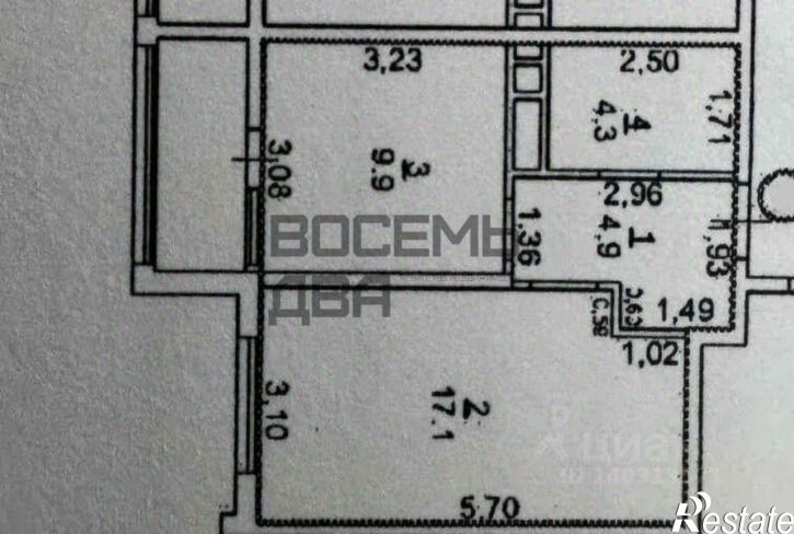 1-комн квартира Симферополь, Севастопольская, 43Ж