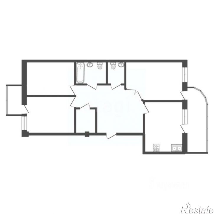 3-комн квартира ул Гоголя, 13,  д. 13