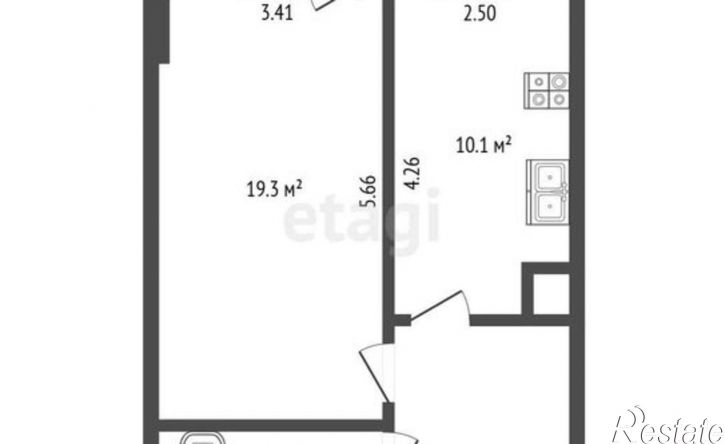 1-комн квартира улица Колобова, 34/2,  д. 34/2