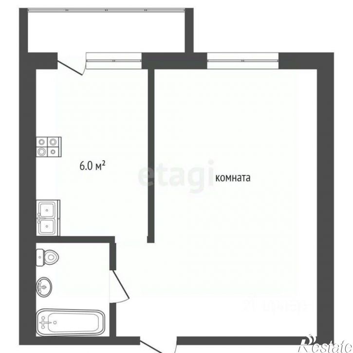 1-комн квартира улица Сырникова, 33А,  д. 33А