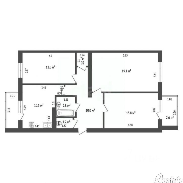 3-комн квартира Античный проспект, 8,  д. 8