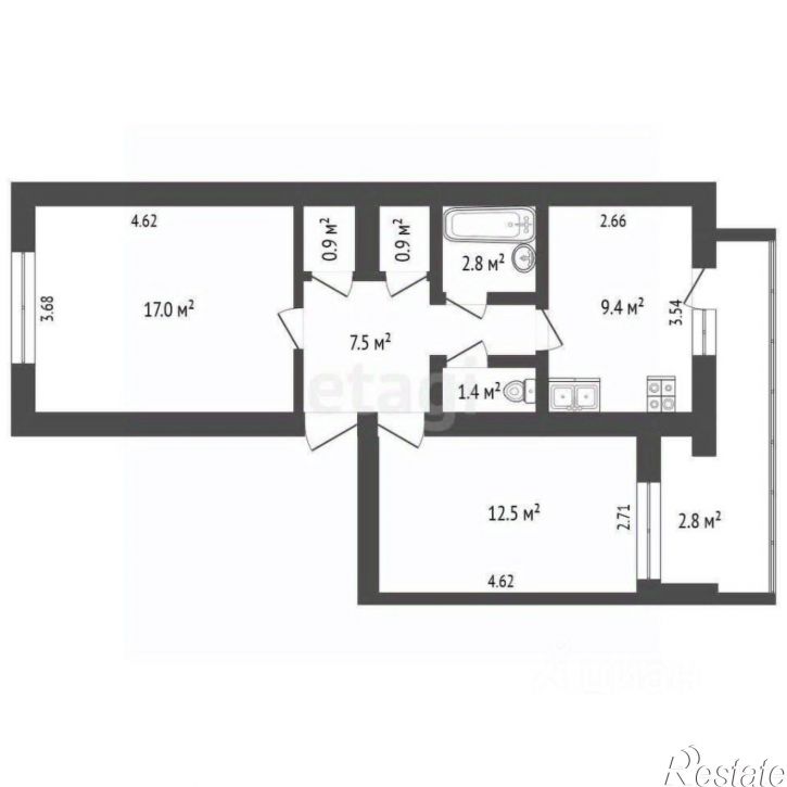 2-комн квартира улица Крестовского, 6,  д. 6
