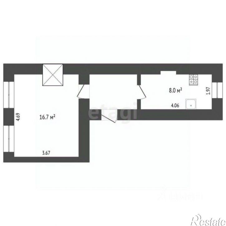 1-комн квартира ул Солнечная, 2,  д. 2