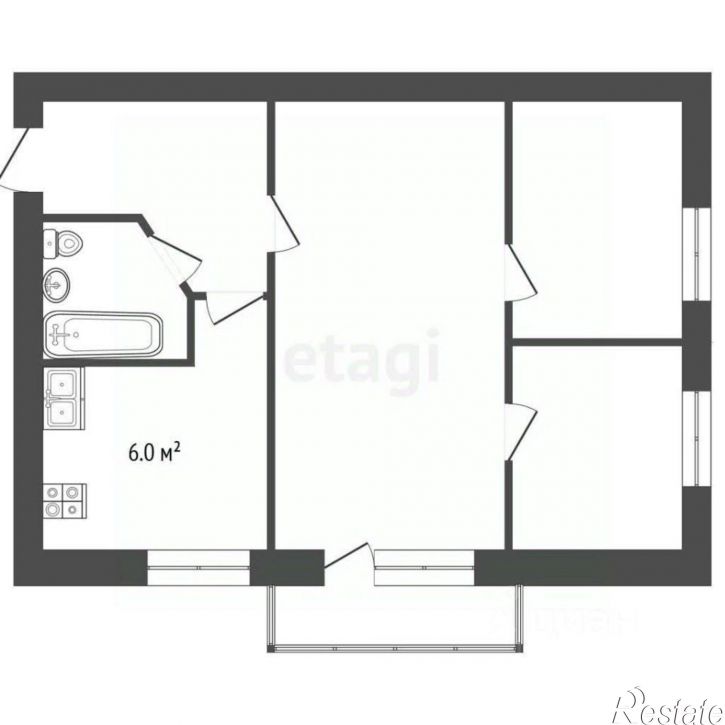 3-комн квартира улица Кирова, 25,  д. 25