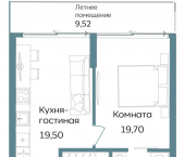 2-комн, 52 кв м, этаж 2/12 г. Саки, ул. Морская