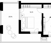 2-комн, 72 кв м, этаж 1/9 Историческая улица