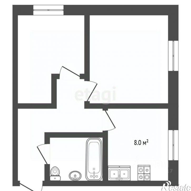2-комн квартира 2-я Бастионная улица, 12А,  д. 12А