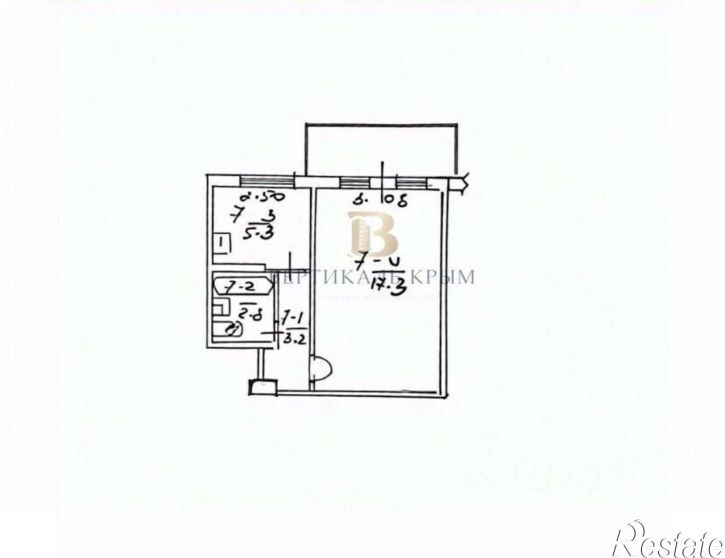 1-комн квартира Ялта г., Дзержинского ул., д.34