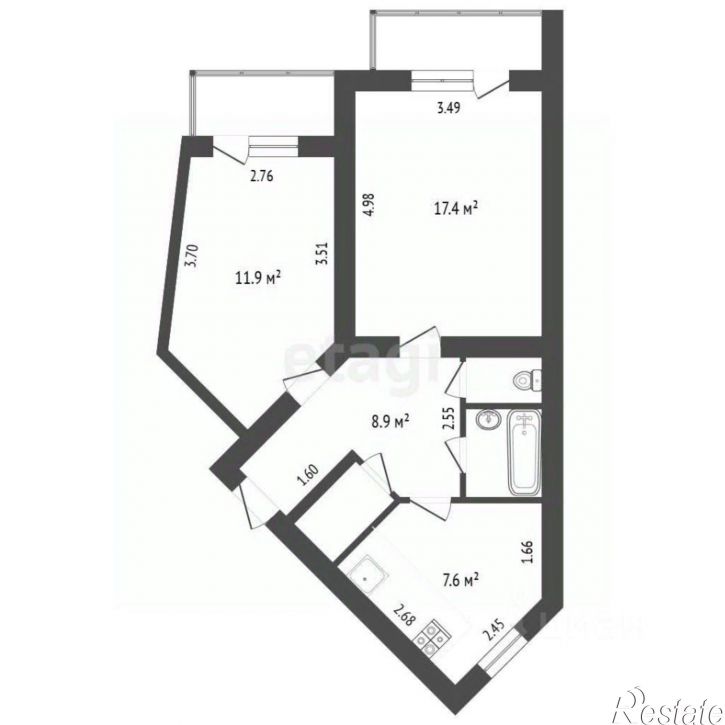 2-комн квартира ул Фрунзе, 56,  д. 56