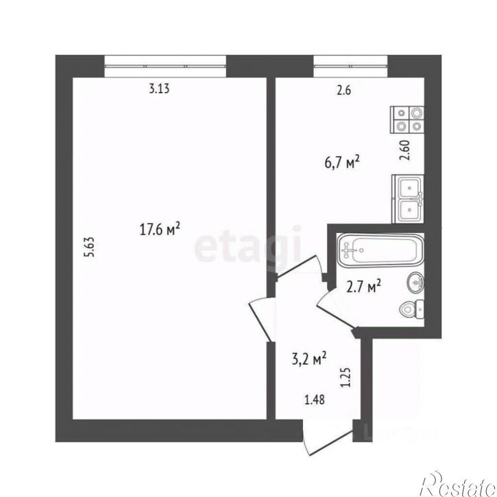 1-комн квартира ул Героев, 8,  д. 8