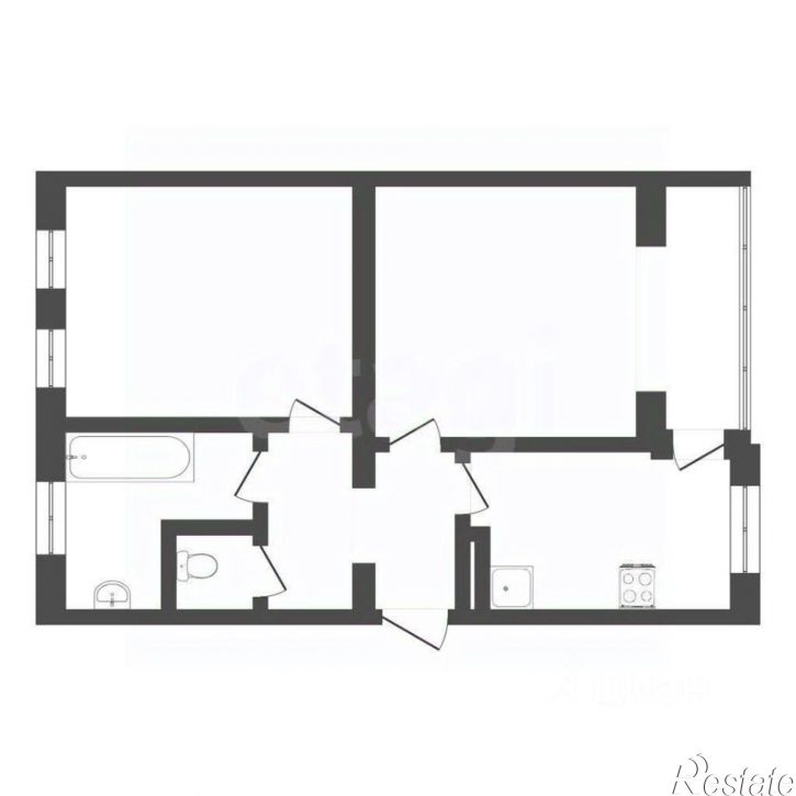 2-комн квартира улица Энергетиков, 12А,  д. 12А